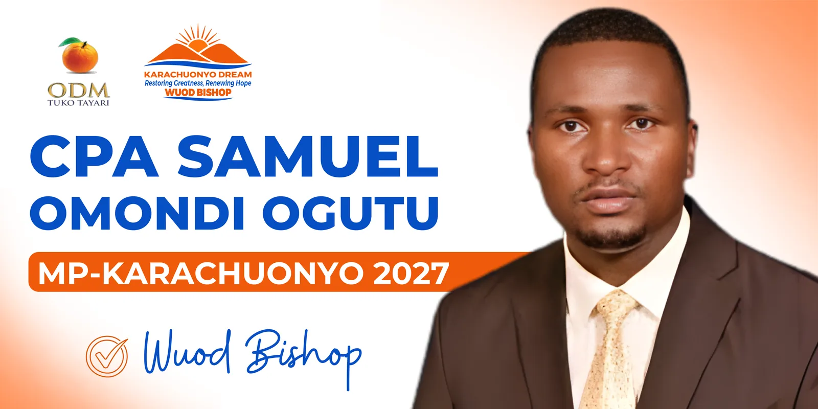 SAM OGUTU MP 2027 Campaign Poster